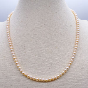 4mm luster peach freshwater necklace