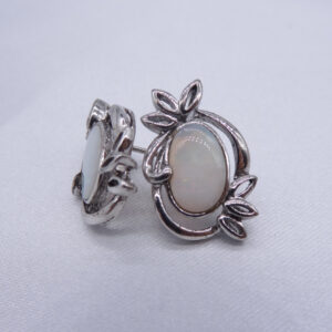 genuine opal sterling silver earrings 270445