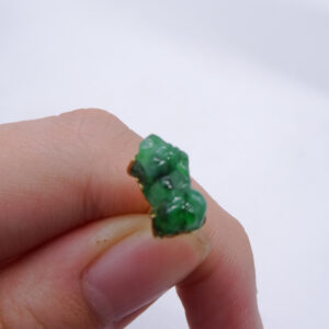 solid 18k gold natural jade earrings 270557