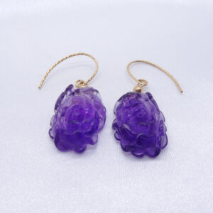 14k gold filled natural amethyst earrings 270578