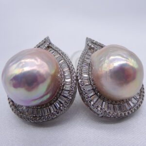 real 925 sterling silver edison pearl earrings 270668