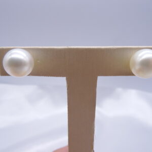 solid 14k gold south sea pearl earrings