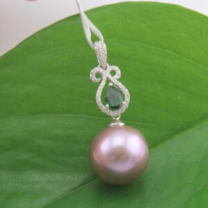 solid 14k gold edison pearl pendant 321103