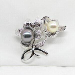 natural 12mm south sea pearl with sterling silver pendant/brooch 370190