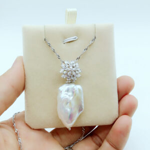 baroque pearl sterling silver pendant 321257