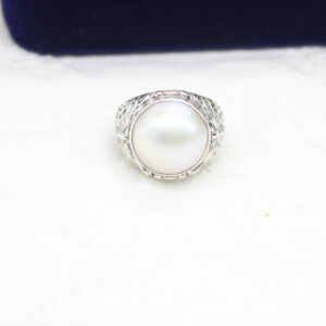 genuine mabe pearl sterling silver ring 521065