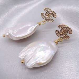 baroque pearl earrings 18k gold plate 270418