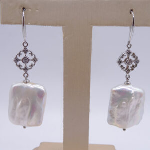 925 sterling silver baroque pearl earrings 280003