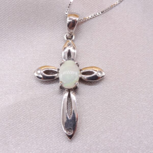genuine opal sterling silver pendant 331335